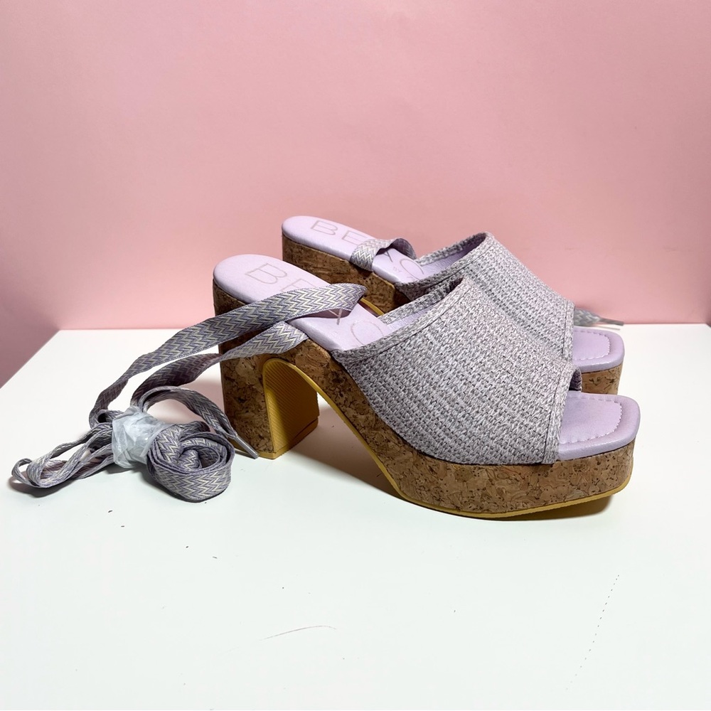 Lilac platform lace up sandals by Matisse beach from Anthropologie
